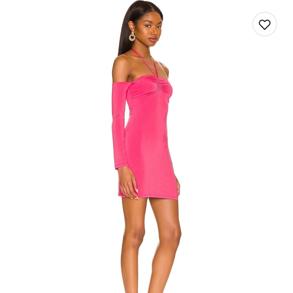 Lovers & Friends Olivia Mini Dress: XS, Watermelon Pink. - Picture 3 of 5